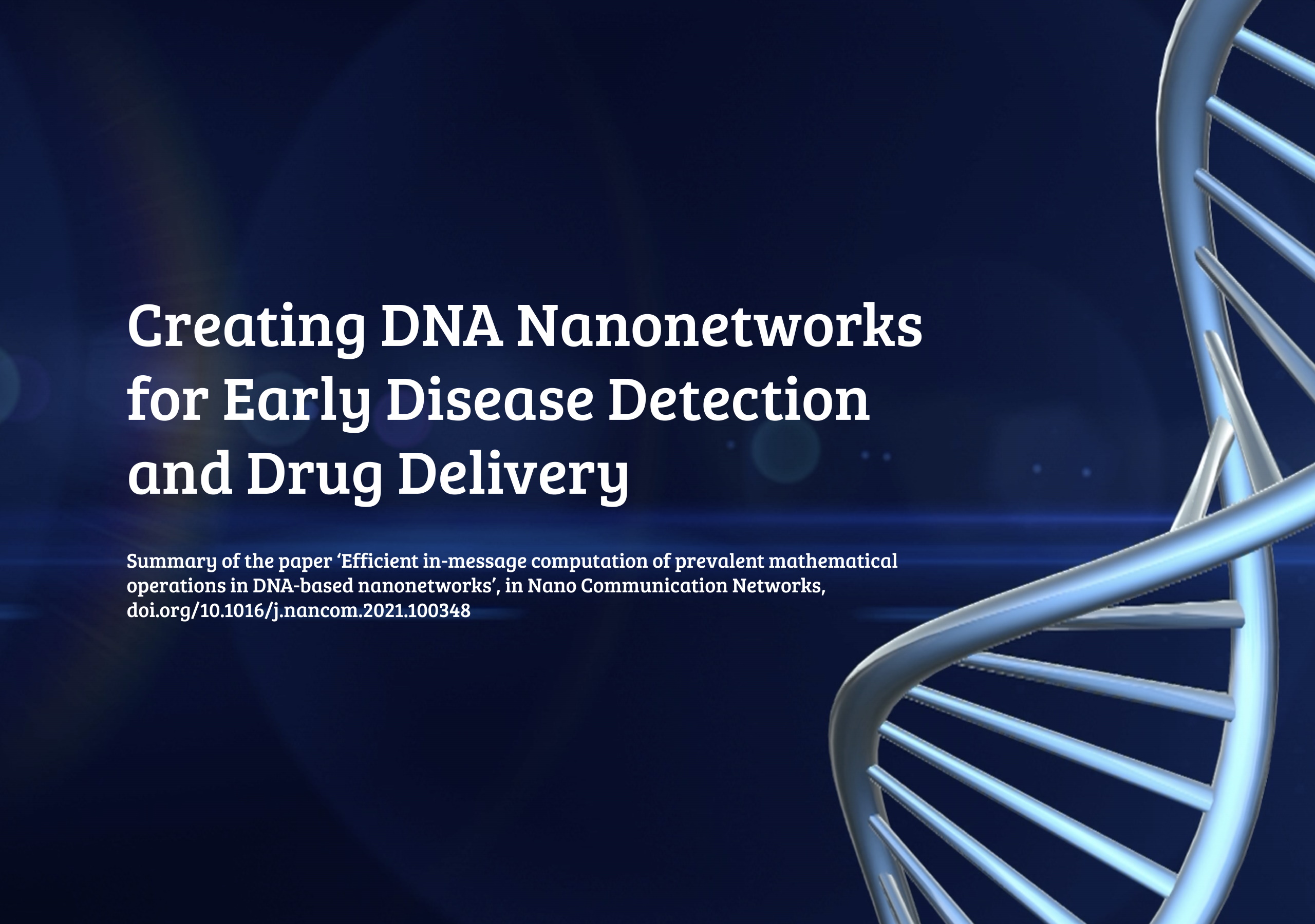 Dr Florian Lau | Creating DNA Nanonetworks for Early Disease Detection and Drug Delivery
